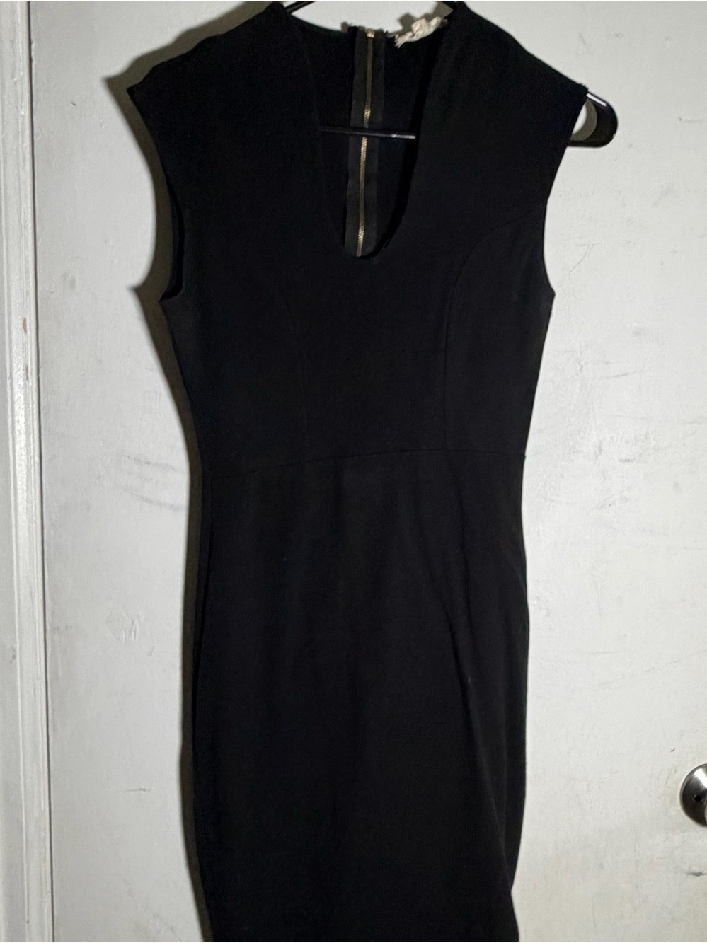 Rolla Coster Black Sleeveless Midi Sheath Dress with Back Zip